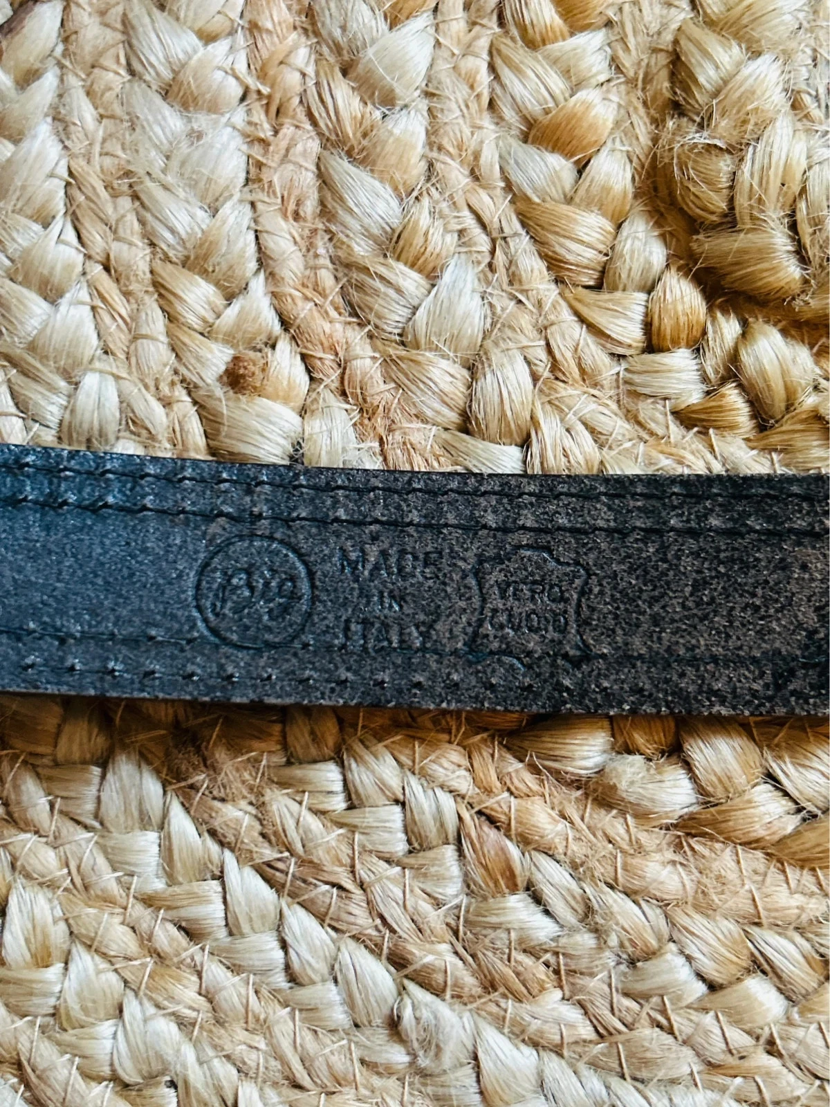 🖤Vintage zwart lederen riem 80/90s Made in Italy Retro zwarte leren riem T.95🖤 – photo 7